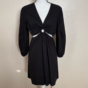 House of Harlow Revolve Black Cutout O-ring Womens Dress Size Medium